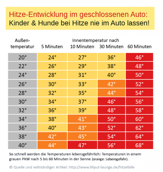 Hitze im Auto – lebensgefährlich für Mensch und Tier! - Gnadenhof  Fränkische Schweiz e. V.